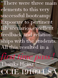 comment from CCIE 19109 about Heinz Ulm s Camp